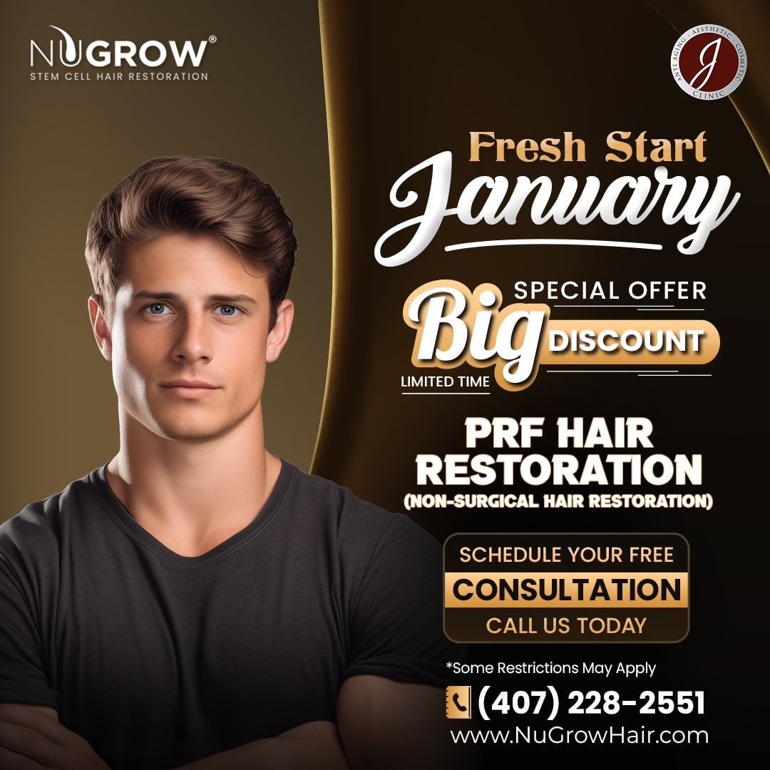25% - January - PRF HAIR RESTORATION - NU Grow-min