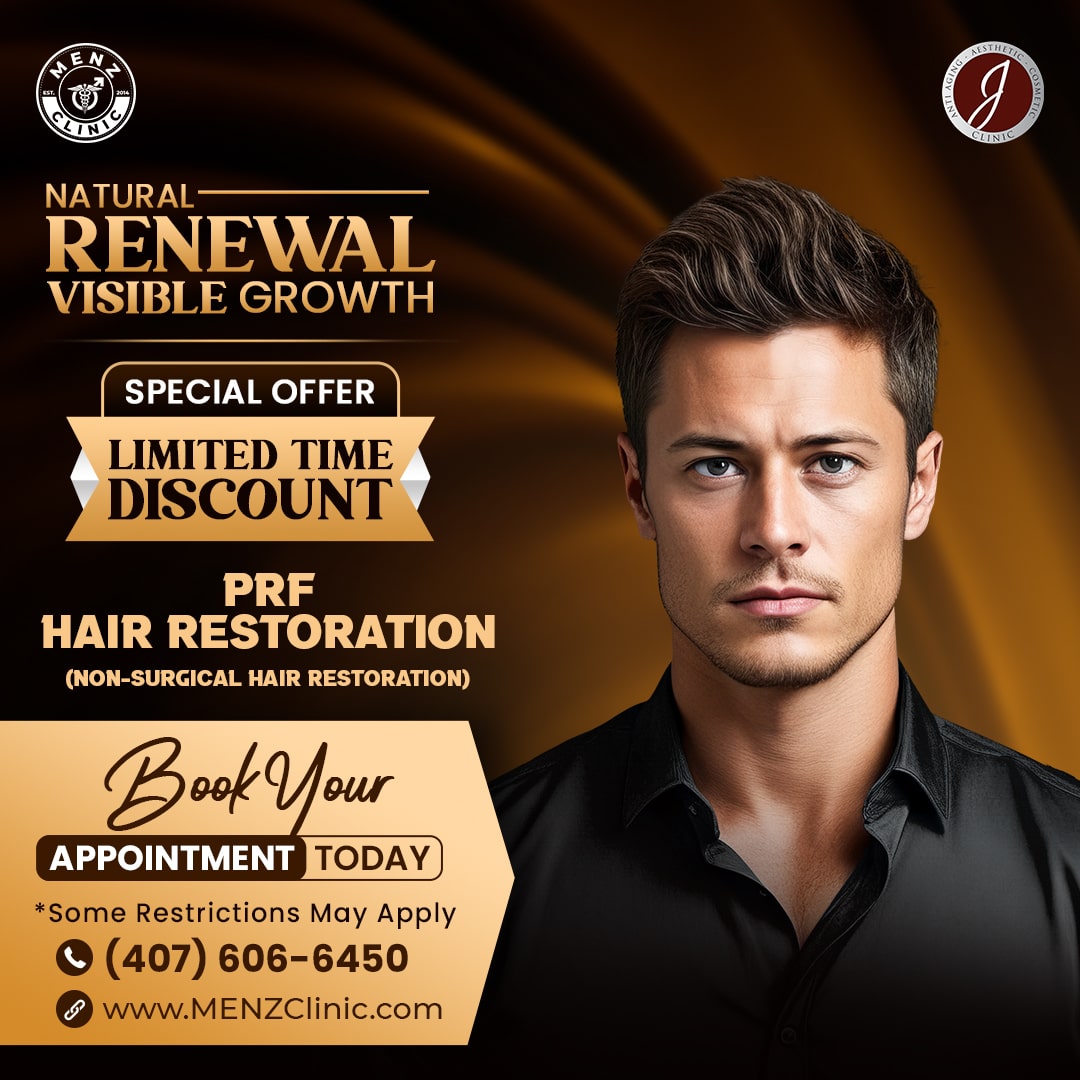 MONTHLY DECEMBER POST - 25% SERVICE - PRF HAIR RESTORATION - MENZ CLINIC-min