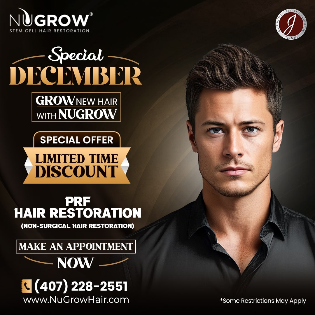 MONTHLY DECEMBER POST - 25% SERVICE - PRF HAIR RESTORATION - NU GROW-min