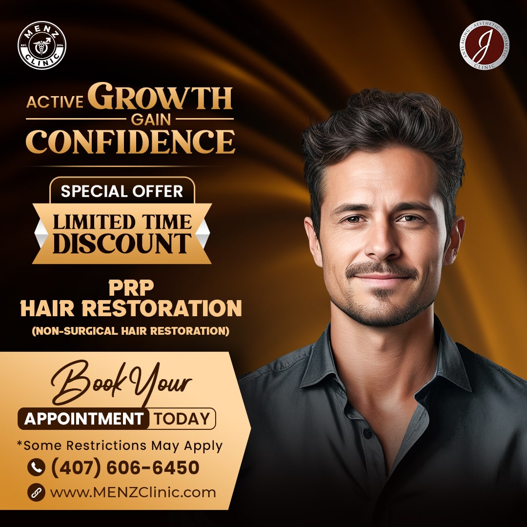 MONTHLY DECEMBER POST - 25% SERVICE - PRP HAIR RESTORATION - MENZ CLINIC-min
