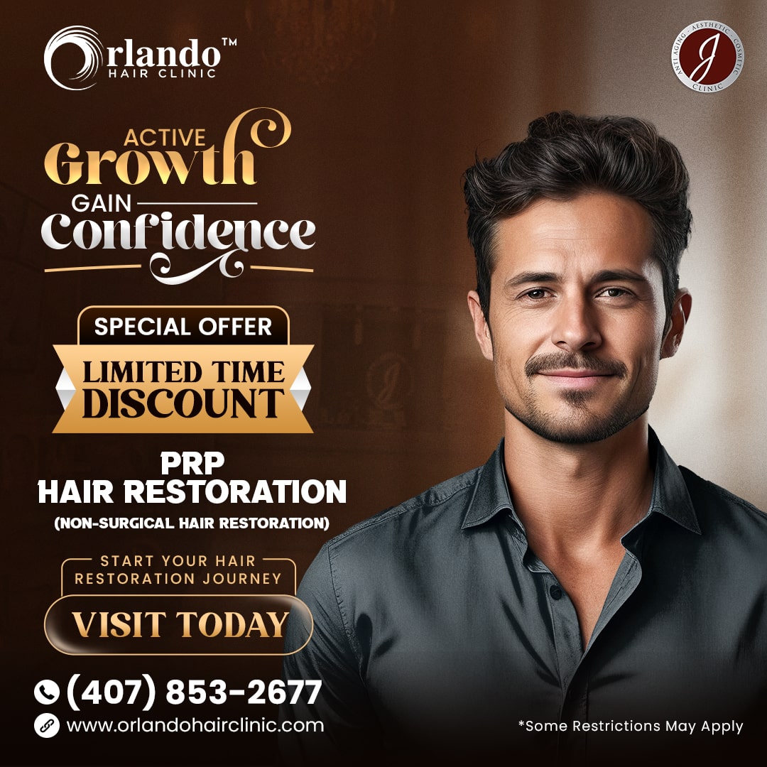 MONTHLY DECEMBER POST - 25% SERVICE - PRP HAIR RESTORATION - ORALNDO HAIR CLINIC-min