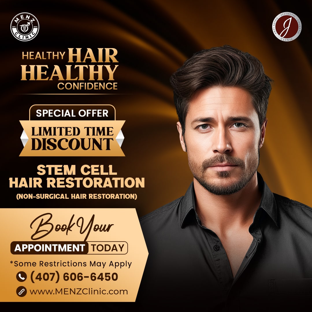 MONTHLY DECEMBER POST - 25% SERVICE - Stem Cell Hair Restoration - MENZ CLINIC-min