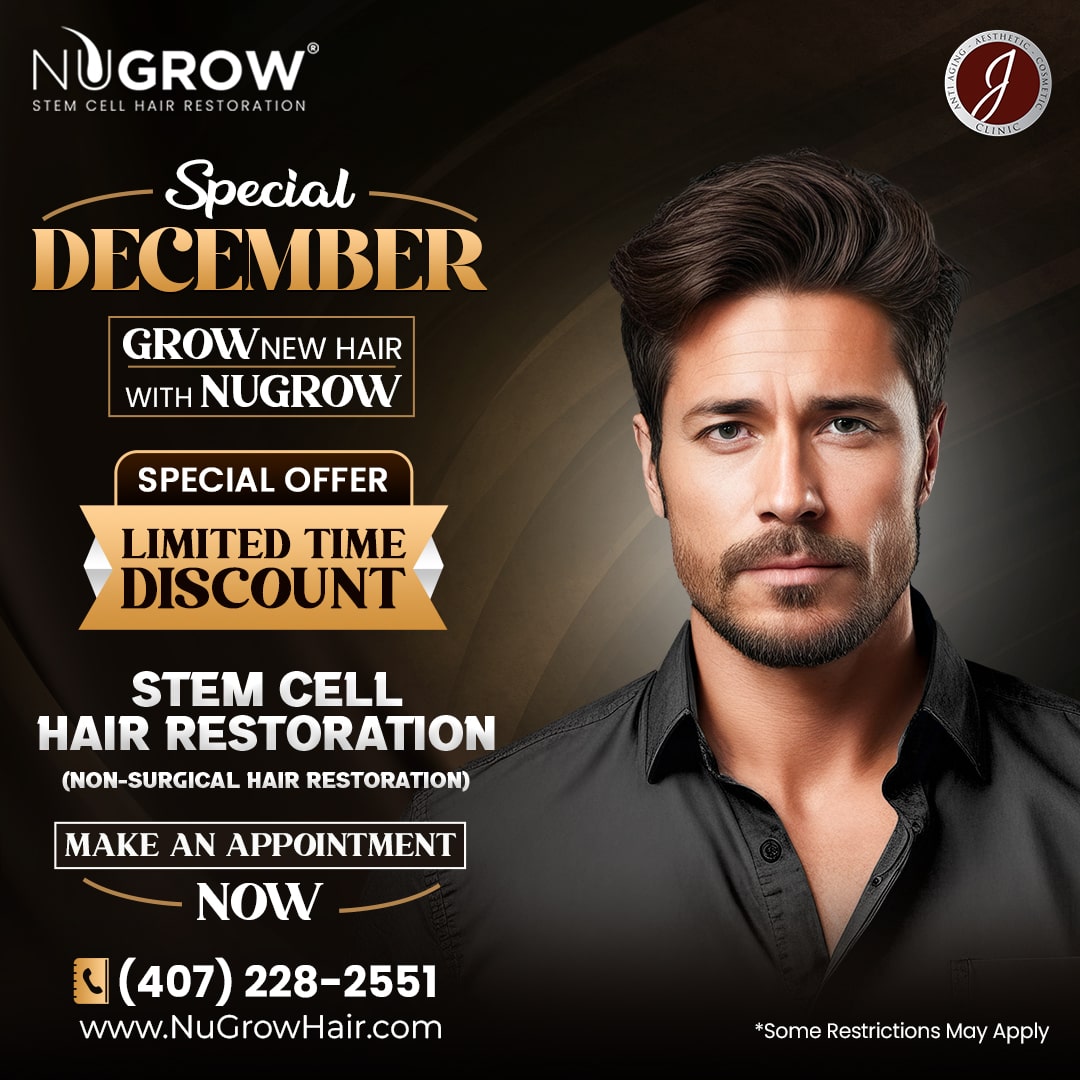MONTHLY DECEMBER POST - 25% SERVICE - Stem Cell Hair Restoration - NU GROW-min