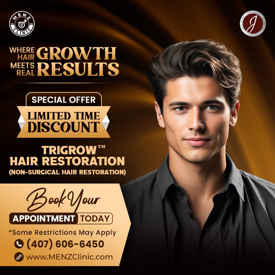 MONTHLY DECEMBER POST - 25% SERVICE - Tri Grow Hair Restoration - MENZ CLINIC-min